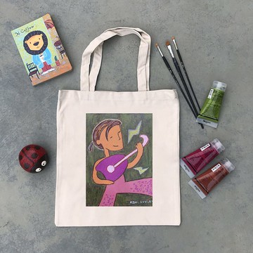 純棉直式帆布包 | 熱情貝斯手 | K藝術家