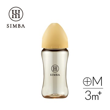 小獅王辛巴 蘊蜜鉑金PPSU寬口防脹氣奶瓶270ml(旦黃)-全齡適用