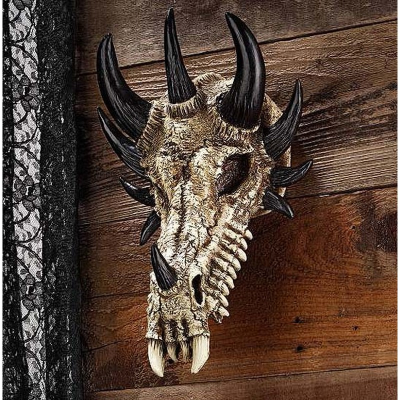 龍の骸骨 スカル剥製 マンチェスターのドラゴン 頭骨 頭蓋骨 彫像/ Manchester's Dragon Bones Sculptural  Skull Wall Trophy[輸入品 | LINEショッピング