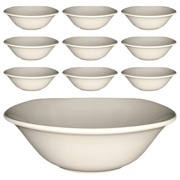 TATUNG 大同磁器 四邊湯碗 19.2 x 19.2 x 6.3cm 10個一組  白色  1組