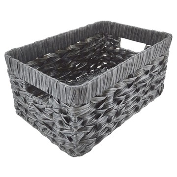 米禾 仿蒲草 收納籃 L 灰色 1個