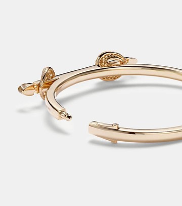 Ananya Chakra Icon 18kt gold bangle with diamonds and quartz