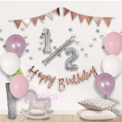 ハーフバースデー 1 2 バルーン キット 飾り 誕生日 6か月 バルーン 飾り 風船 ハッピーバースデー Happy Birthday 通販 Lineポイント最大get Lineショッピング