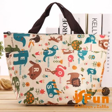 【iSFun】動物樂園 手提保冷保溫包便當袋