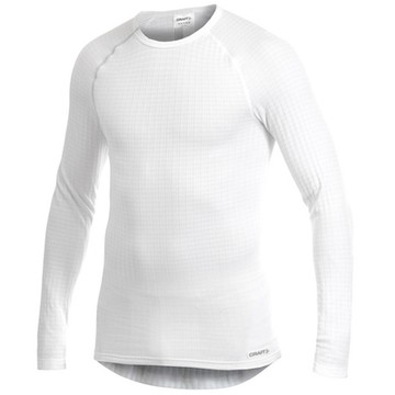 【瑞典 Craft】男 Zero Extreme 長袖圓領排汗衣.保暖內衣_1900254-3900 白