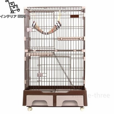 即日発送猫 ケージキャットケージ 2段猫トイレ付 ハンモック付 猫ゲージ おしゃれトハウス ネコ ハウス 多段 留守番保護 脱走防止 多頭飼い 多頭 スチール