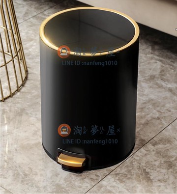 垃圾桶 不銹鋼帶蓋家用客廳臥室廚房大號創意大容量衛生間廁所【淘夢屋】