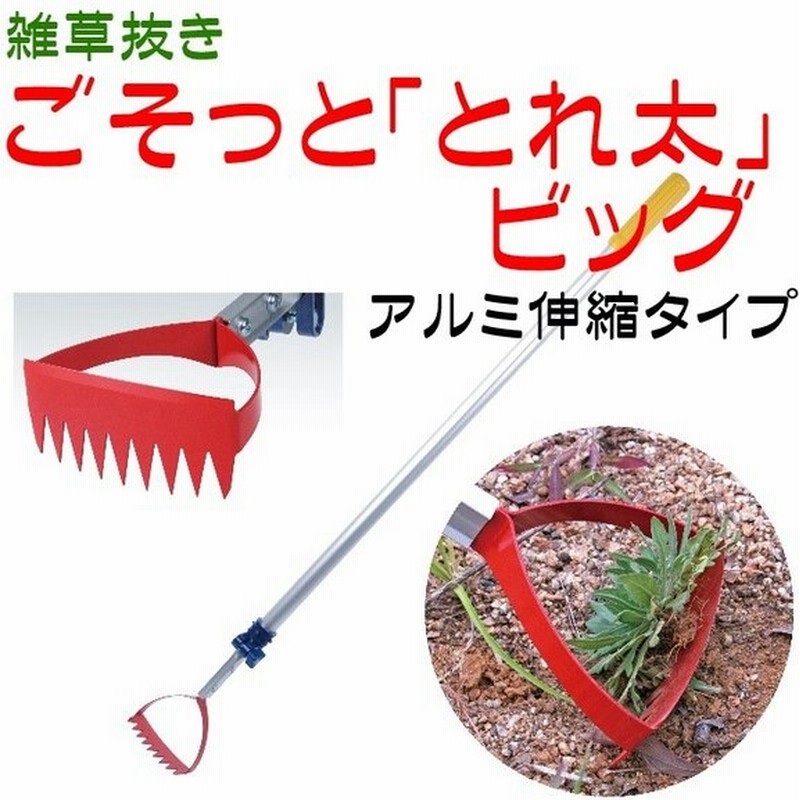 雑草取り機 雑草抜き道具 とれ太 ビッグ ガーデニング 除草 園芸 アルミ伸縮タイプ 立ったまま楽々 草ぬき 通販 Lineポイント最大0 5 Get Lineショッピング