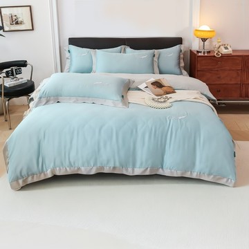 Crocodile 鱷魚 花物語提花毛巾 2條 100g  運河藍  Queen Size  兩用被套 + 床包 + 枕套 2個