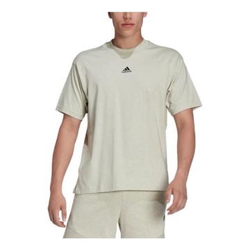 adidas Solid Color Minimalistic Logo Printing Round Neck Casual Short Sleeve Unisex Green