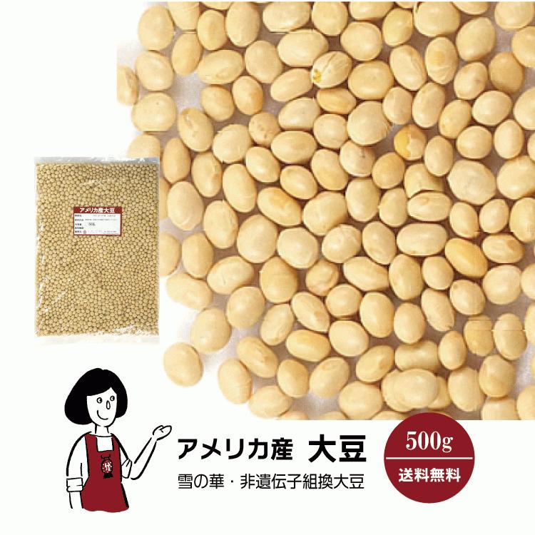 アメリカ産 大豆 500g   チャック付