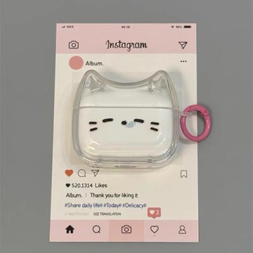 趣味呆萌打瞌睡貓咪airpods4無線藍牙耳機套保護套AirPods pro2保護殼2代3代耳機殼