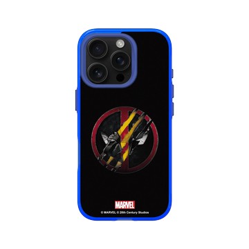 iPhone 16 Pro Clear 激光藍 - 迪士尼-漫威 Marvel - 死侍與金鋼狼-Logo