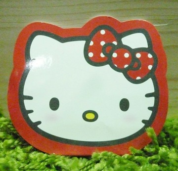 【震撼精品百貨】Hello Kitty 凱蒂貓 便條 螢光5色-紅頭【共1款】 震撼日式精品百貨