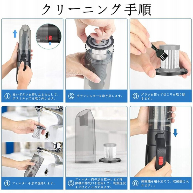 車用掃除機 乾湿両用 多機能 静音操作 ステンレスLEDライト&収納バッグ付きS Amazon.co.jp: Gugusure 車用掃除機 カークリーナー 超 多機能