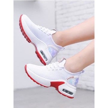 鬼步舞女鞋四季軟底廣場舞蹈鞋健身操減震透氣增高休閑運動鞋鏤空