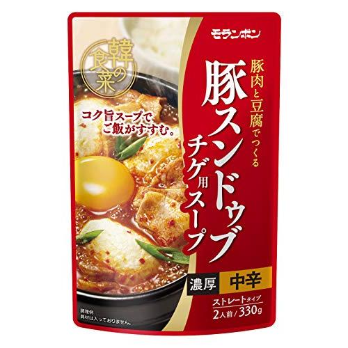 モランボン 韓の食菜 豚スンドゥブチゲ用スープ 330g *5袋