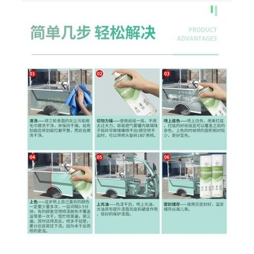 三輪車自噴漆 diy多色可選 電動車 摩托車 改色翻新 牛油果綠自動噴漆  VSFD