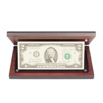 幸運2美元鈔票壓克力獎牌  CS-005  20.5 x 12.2 cm