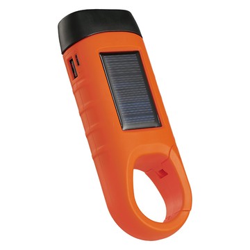 Chill Outdoor 手搖太陽能手電筒  橘色  1個