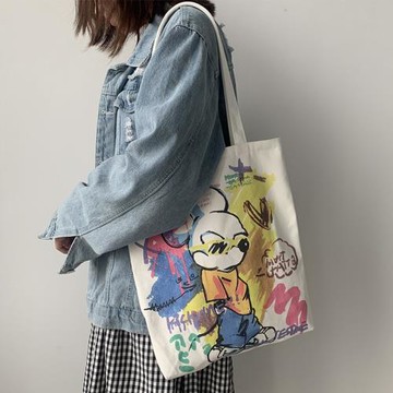 包2025新款潮女大容量帆布包女包包ins潮網紅學生百搭單肩布包女