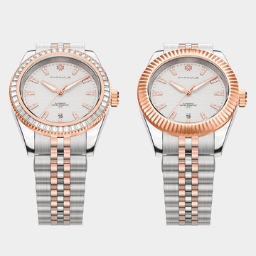 PYRAMUS 帕爾麥斯 WANgT Twin Master 雙錶圈晶鑽鑲嵌機械夜光腕錶