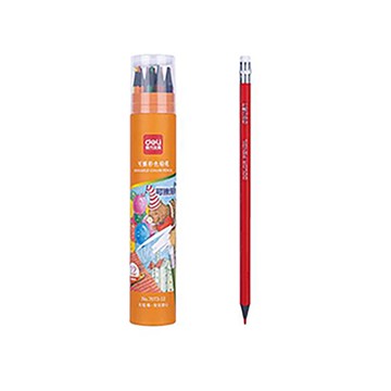 得力Deli 12色可擦拭彩色鉛筆 NO.7073-12