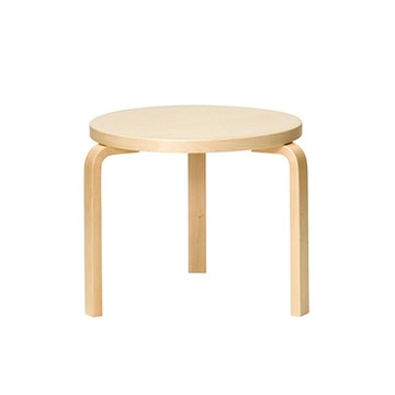 Aalto Table 90 咖啡桌（原色桌面、Ø 48 公分）