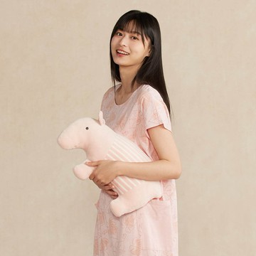 【YVONNE以旺傢飾】馬來貘午安枕-貝殼粉