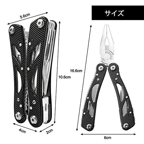 多機能ペンチ、8 in 1アウトドア多機能ツール、折りたたみペンチ、無料ドライバー交換キット、ロック機能、アウトドア使用、DIY、登山、サバイバルキャンプ、釣