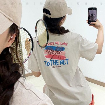 韓國2025春夏meditation新品羽毛球服短袖男女同款運動速干T恤3