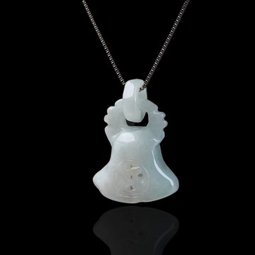 淡綠翡翠鈴鐺項鍊 | 天然緬甸玉翡翠A貨 | 送禮