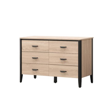 唯熙傢俱-威尼斯橡木色六斗櫃 抽屜櫃