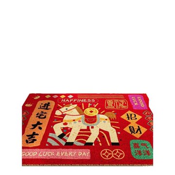 2026馬年地墊商鋪新年卡通地墊裝飾酒店家居玄關耐臟可裁剪地墊