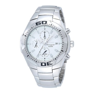 SEIKO 勁速賽車鬧鈴腕錶-銀X白-SNA795P1
