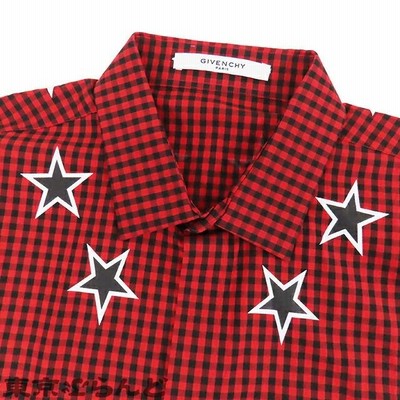 GIVENCHY 長袖シャツ 黒/紫 チェック柄