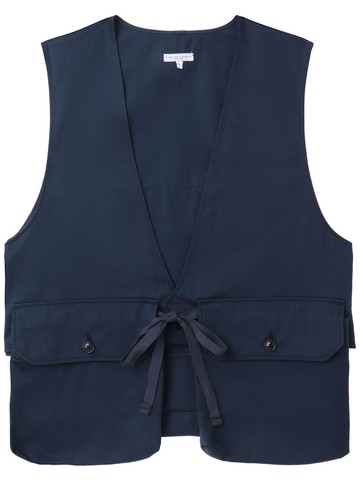 Engineered Garments - V-neck cotton gilet - men - Cotton - L - Blue