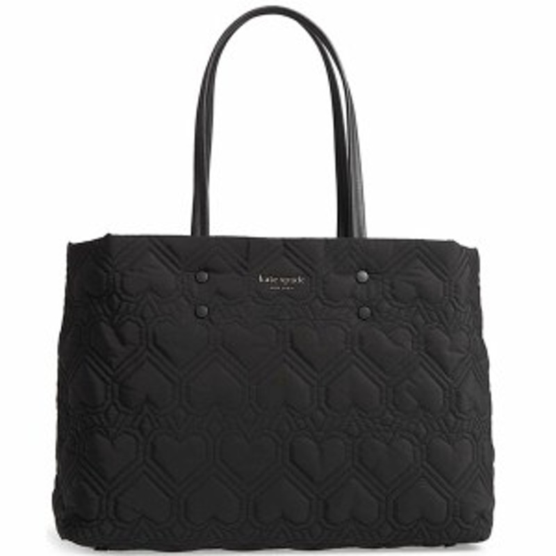 kate spade ケイトスペード キルティングナイロン ハンドバッグ 黒 