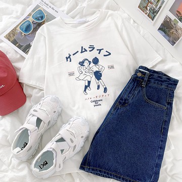 現貨 ⓇⒺⓃⒶ｜我們一起轉轉轉😵‍💫｜懷舊圓領上衣_日系/休閒/百搭/短袖/短袖上衣【R18584】