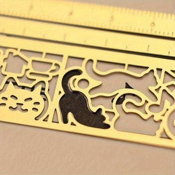2025跨境新款 Office School Supplies 貓咪尺合面可愛貓咪圖案尺