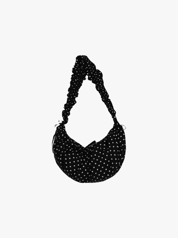 DOT SHIRRING SHOULDER BAG [BLACK]