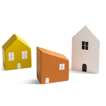 🌈「北歐風兒童玩具」木質方塊堆疊房子造型擺件堆疊疊樂寶寶益智木塊擺件