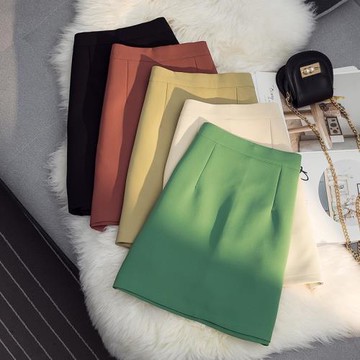 2025夏季高腰防走光半身裙女韓版氣質A字包臀裙外穿打底職業短裙