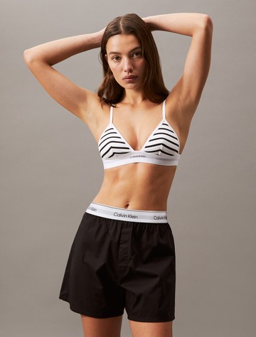 Calvin Klein 棉質莫代爾羅紋薄襯三角胸罩