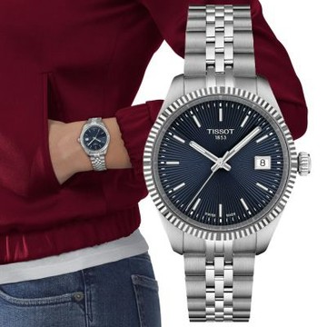 TISSOT天梭 官方授權 Ballade系列 經典簡約 石英腕錶 推薦 送禮 畢業禮物 34mm/T1562101104100
