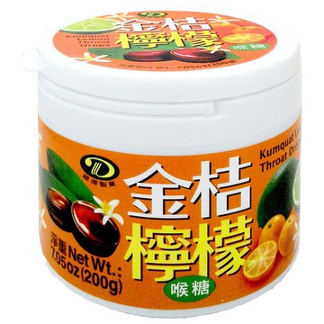 綠得製菓 金桔檸檬喉糖 200g【康鄰超市】