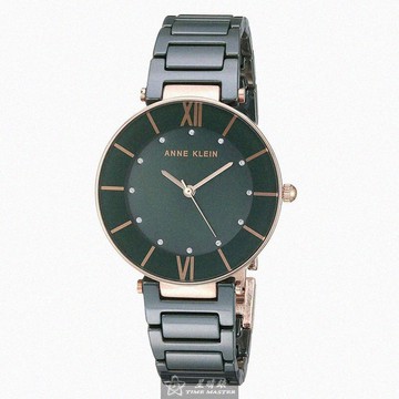 ANNE KLEIN手錶，編號AN00345，32mm玫瑰金錶殼，綠錶帶款_廠商直送