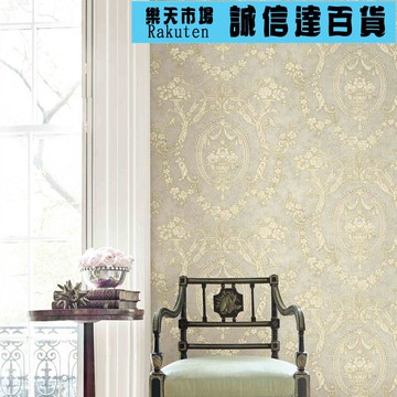 壁紙 壁貼 壁紙新款美式復古鏡中花牆布無縫全屋壁布高級感