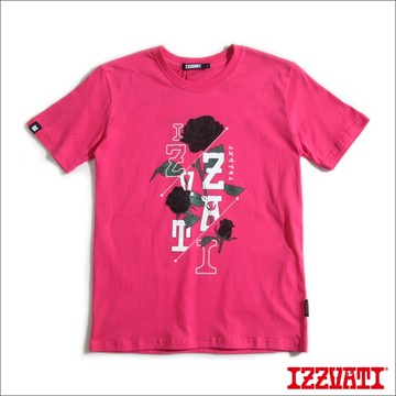 IZZVATI-黑玫瑰感溫變色T-桃粉