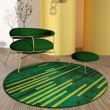 圓形地毯 北歐ins輕奢簡約圓形地毯臥室床邊客廳電腦轉椅茶几吊籃地毯地墊『XY20413』